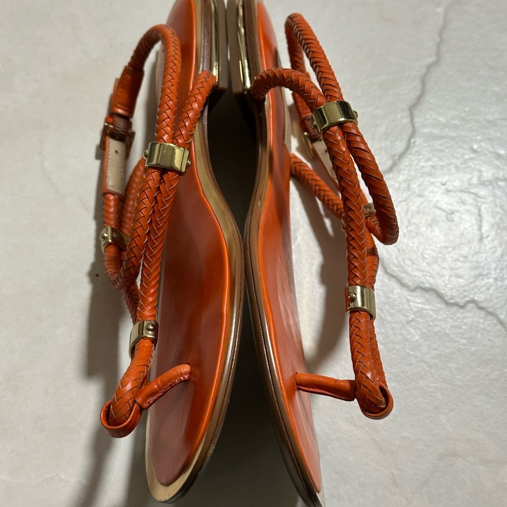 MICHAEL KORS Hartley Scorpius Thong Sandals Gold Size 8 med  MSRP $259 - Picture 12 of 12